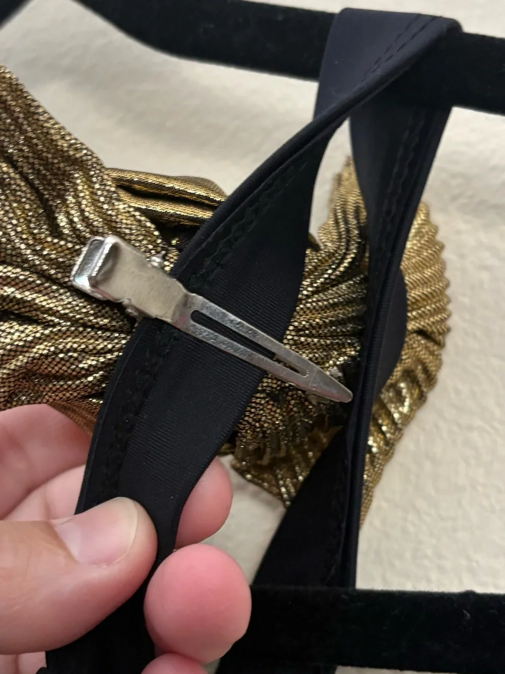 Weissman black & gold dance tutu dress bow girls Large LC glam retro glitz jazzy